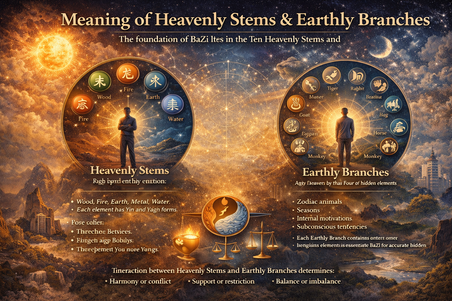 Heavenly stems and earthly branches illustration